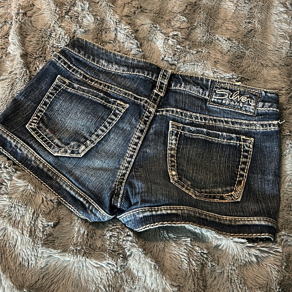 Silver Jean shorts, size 26 - Picture 2 of 4